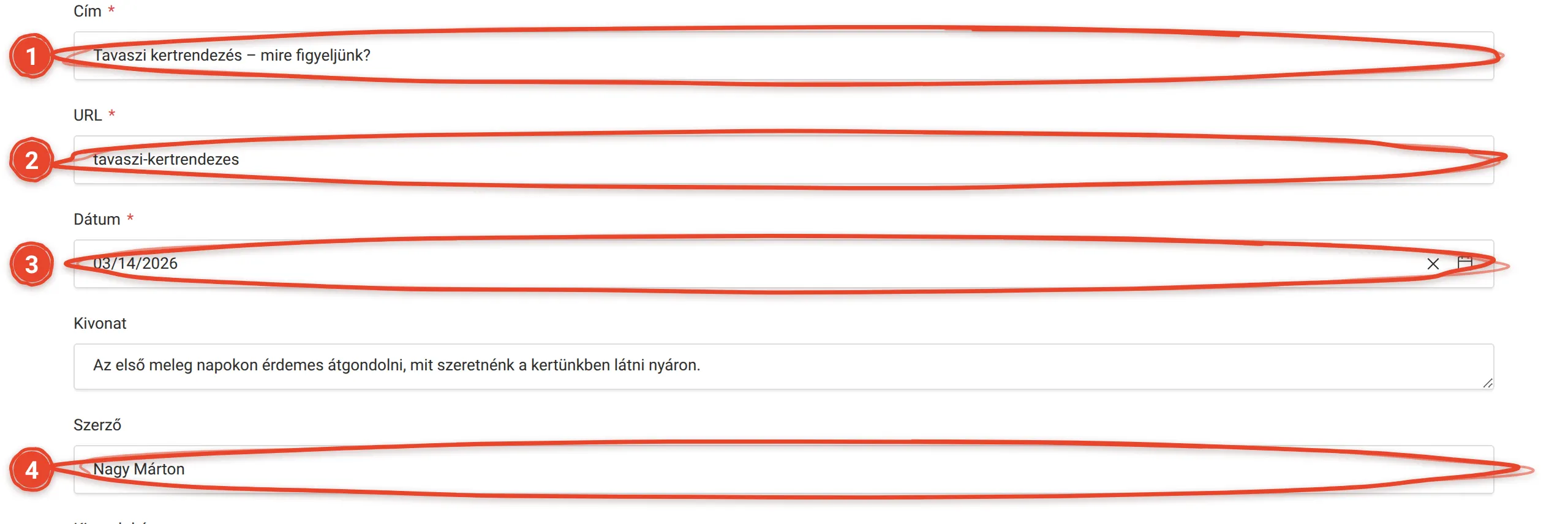 Hogyan írok új blogbejegyzést? – képernyőkép